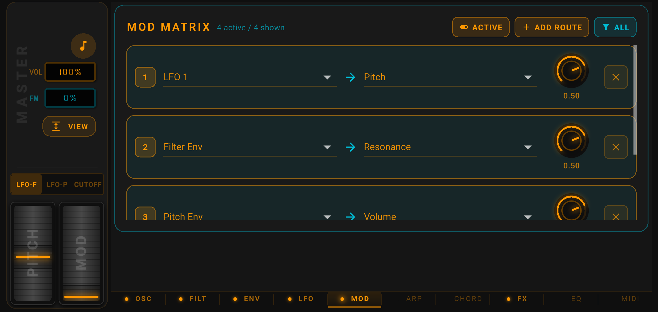 Mobile performance interface