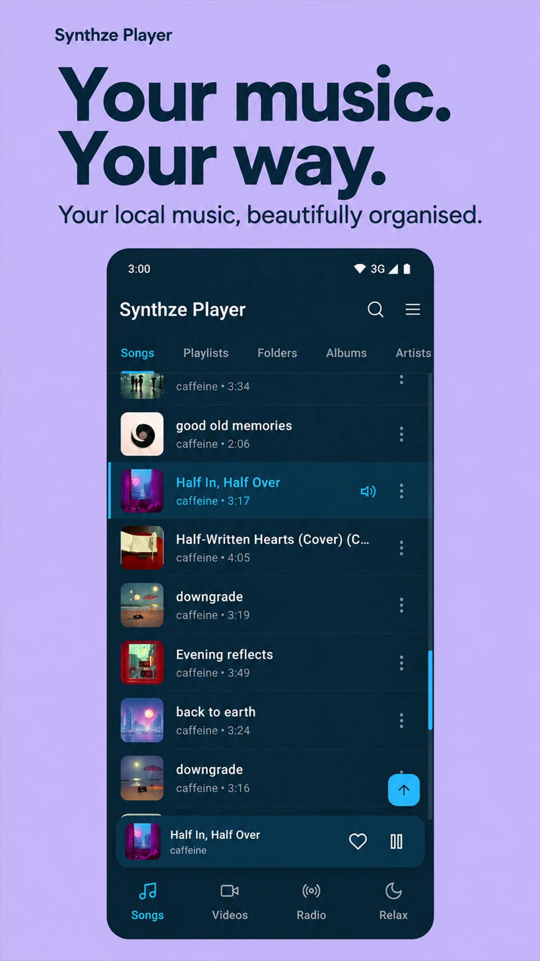 Synthze Player app showcase 1