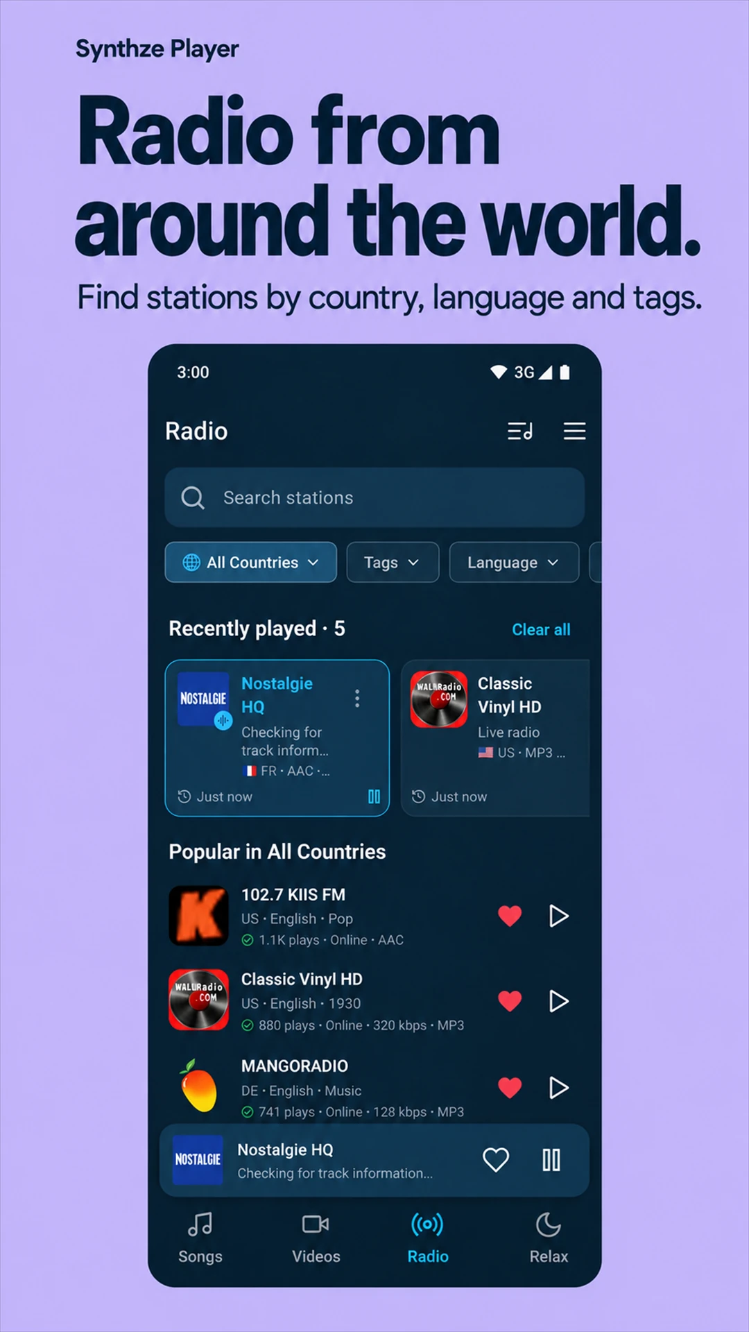 Synthze Player app showcase 2
