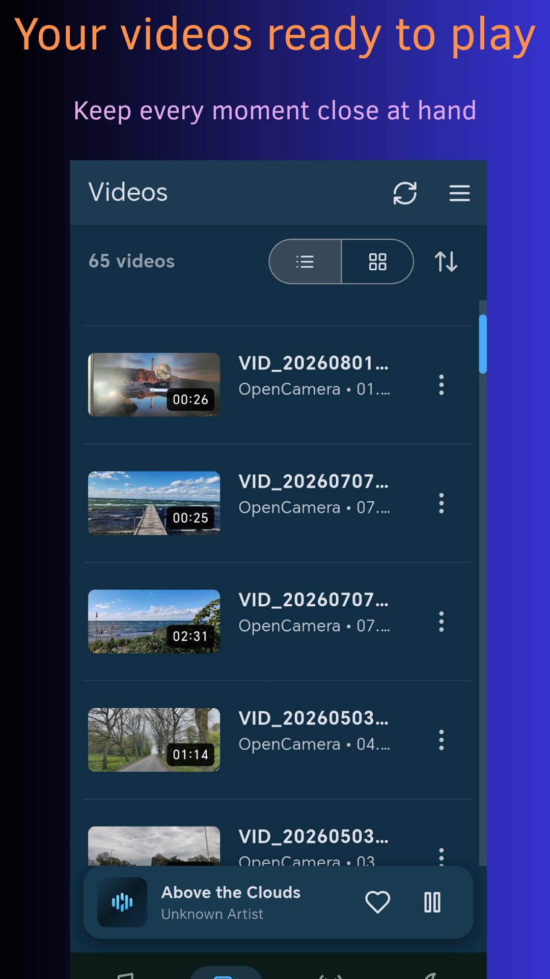 Synthze Player video library