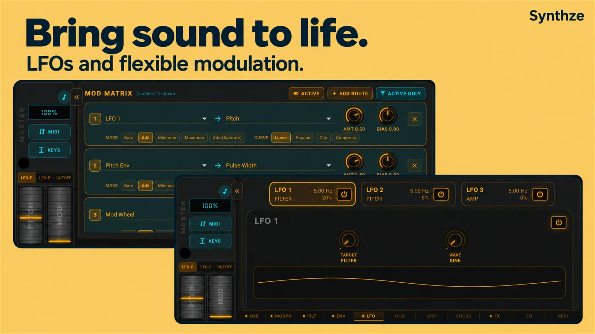 LFOs and flexible modulation — phone