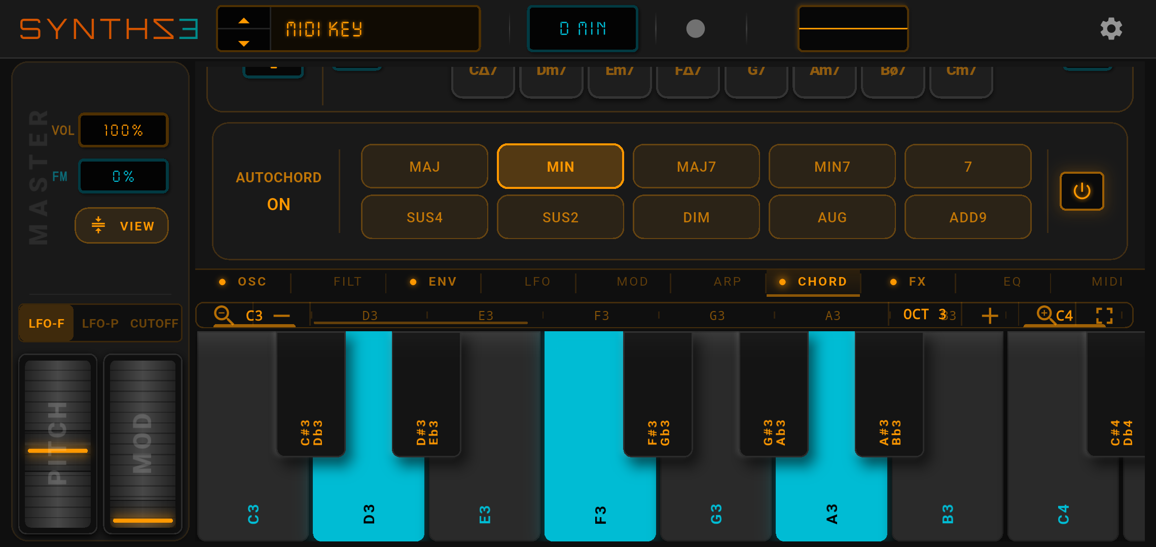 Synthze oscillator wave shaping