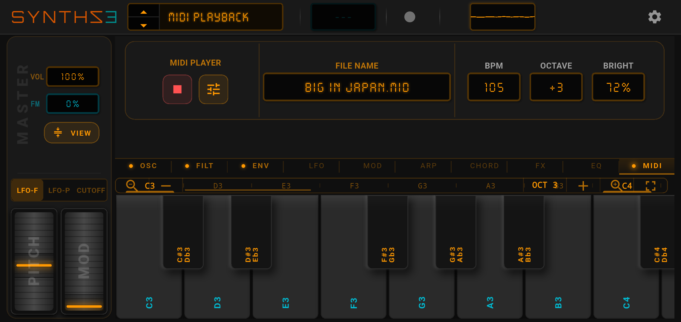 Synthze arpeggiator and step sequencer