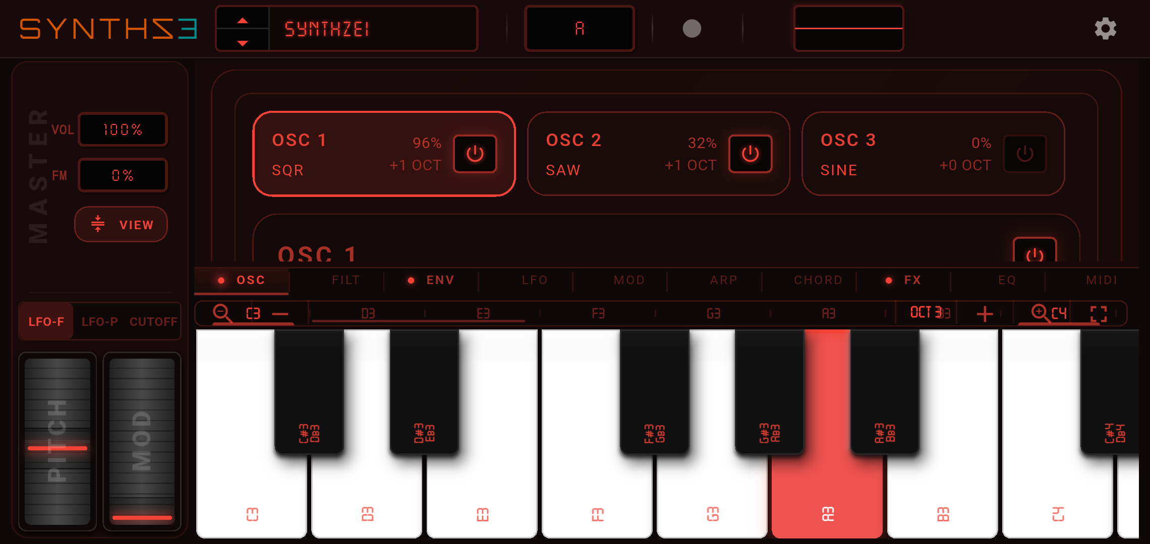Synthze browser and library view